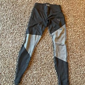 PUMA brand, black/gray leggings size medium